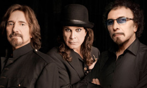 Geezer Butler, Ozzy Osbourne and Tony Iommi of Black Sabbath