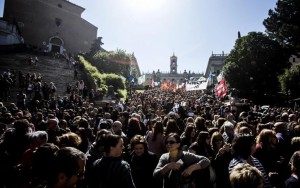 campidoglio proteste mafia capitale