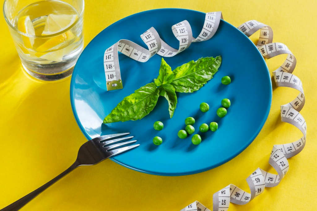 piatto con metro e verdure