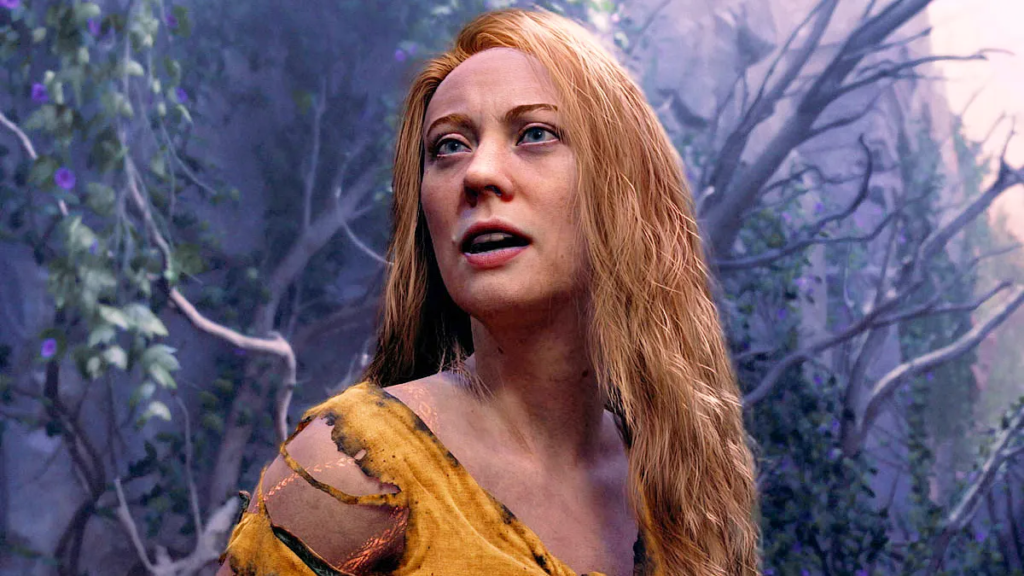 Un primo piano di Faye, protagonista del nuovo God of War Laufey